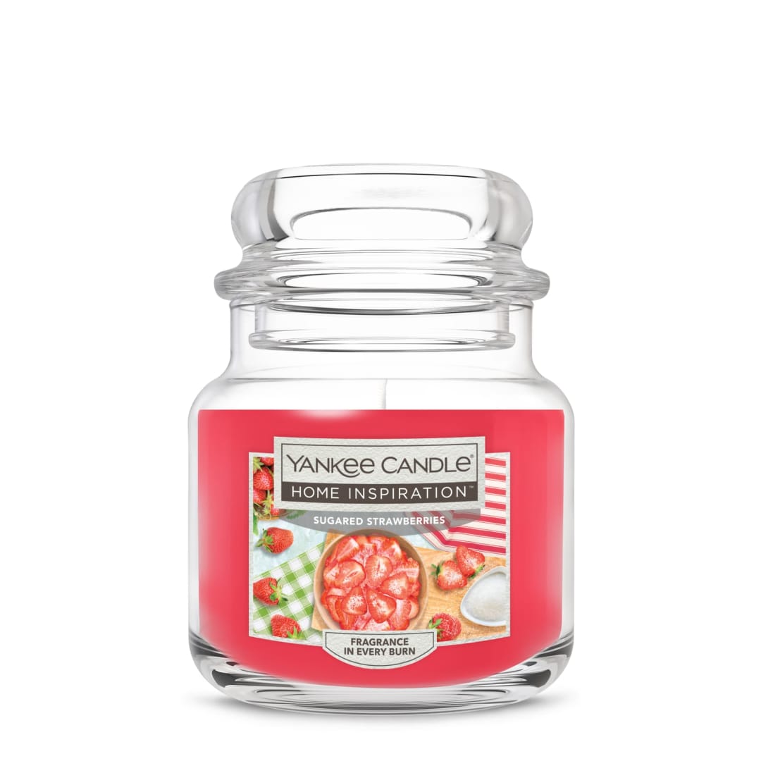 Yankee Candle Home Inspiration Sugared Strawberries Medium Jar Candle