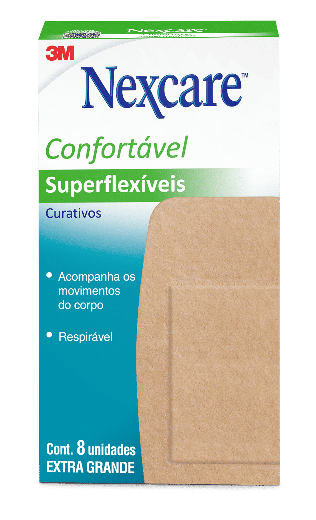 Curativos Superflexíveis Nexcare™ para Joelho e Cotovelo, 8 Unidades