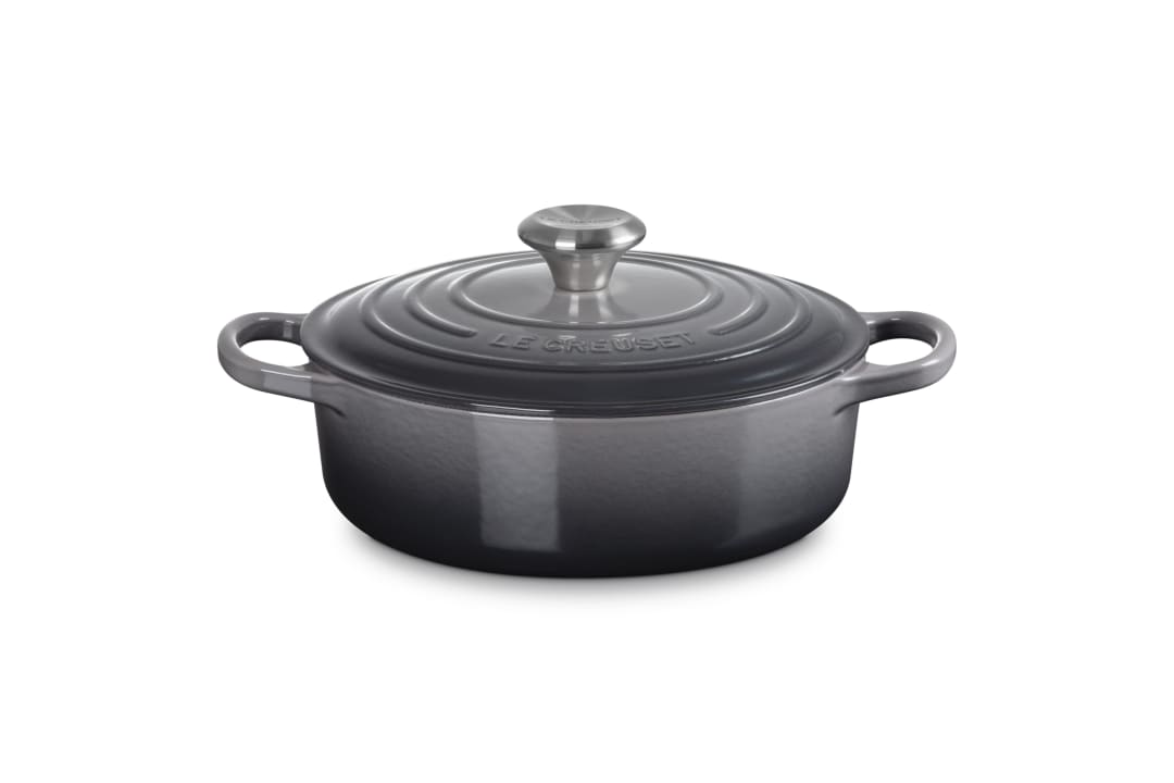 Enameled Cast Iron Signature Wide Round Oven, 3.5 qt. - Oyster