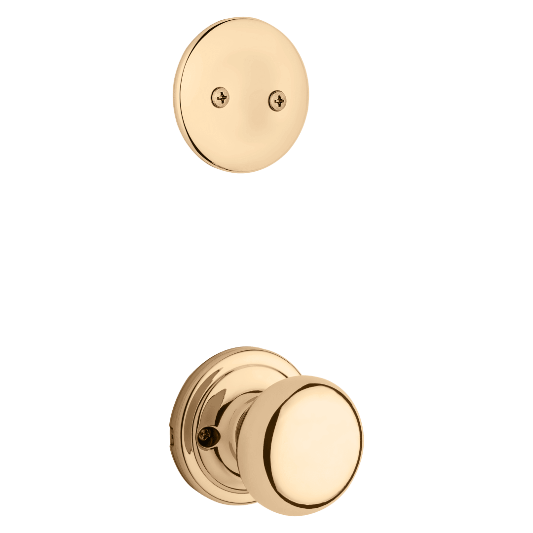 606 Dummy Interior Pack w/Hancock Knob for Kwikset Series Handlesets in Polished Brass