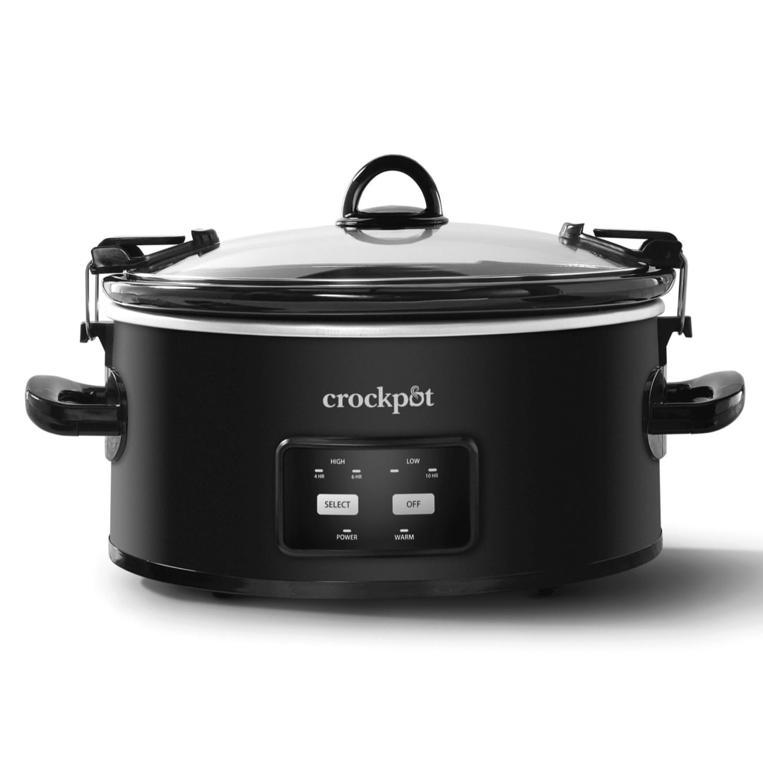 Crockpot® One-Touch Control 6-Quart Cook & Carry Slow Cooker, Matte Black