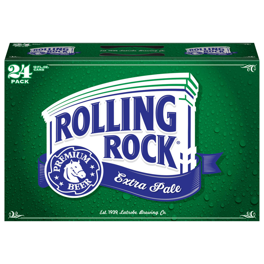 Rolling Rock Extra Pale, 24 Pack 12 fl. oz. Cans, 4.6% ABV