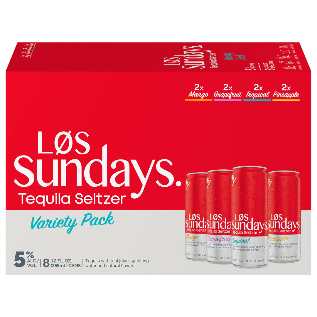 Los Sundays Tequila Seltzer Variety Pack 8 - 12 fl oz Cans