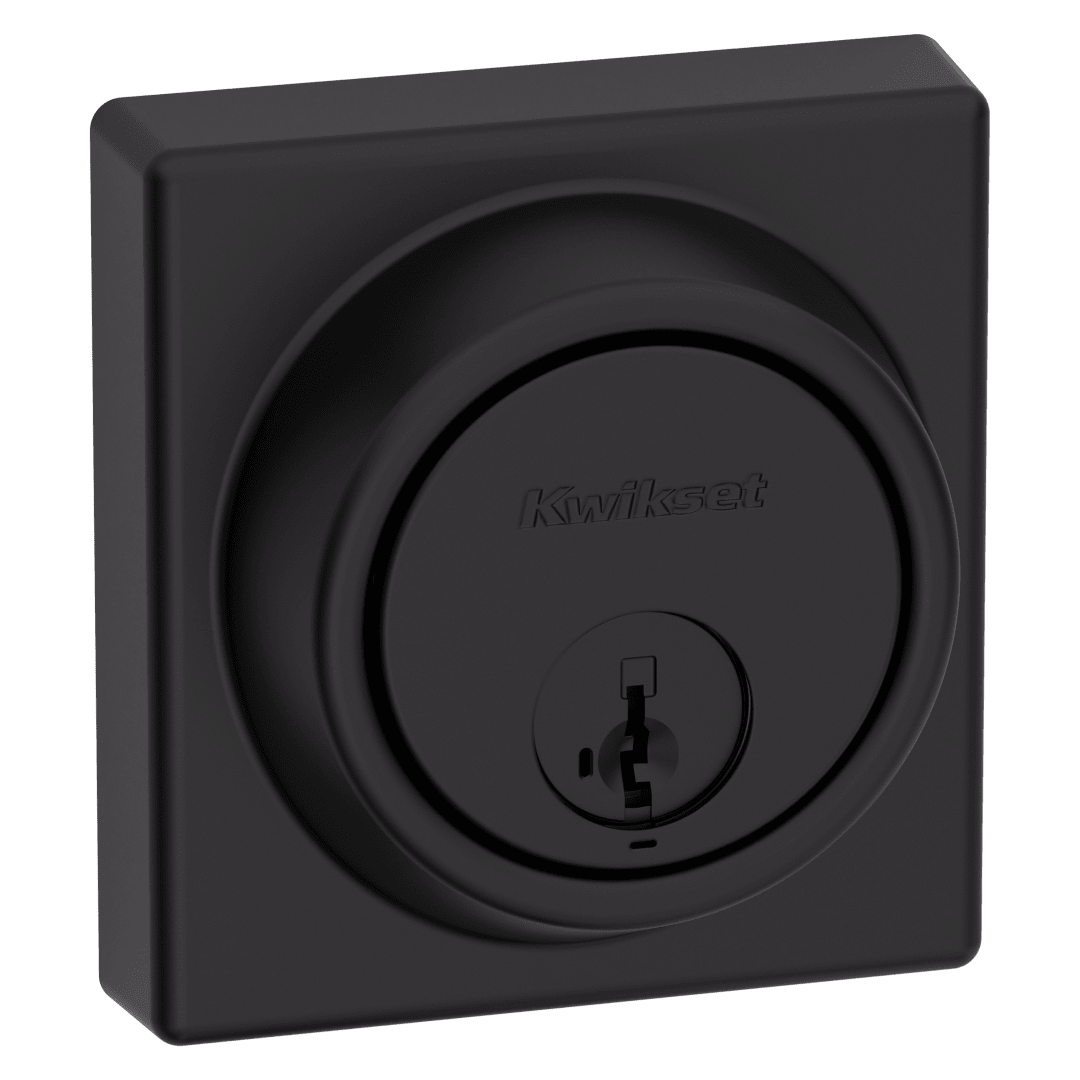 817 Square Keyed One Side UL Listed Deadbolt featuring SmartKey Security™ in Matte Black
