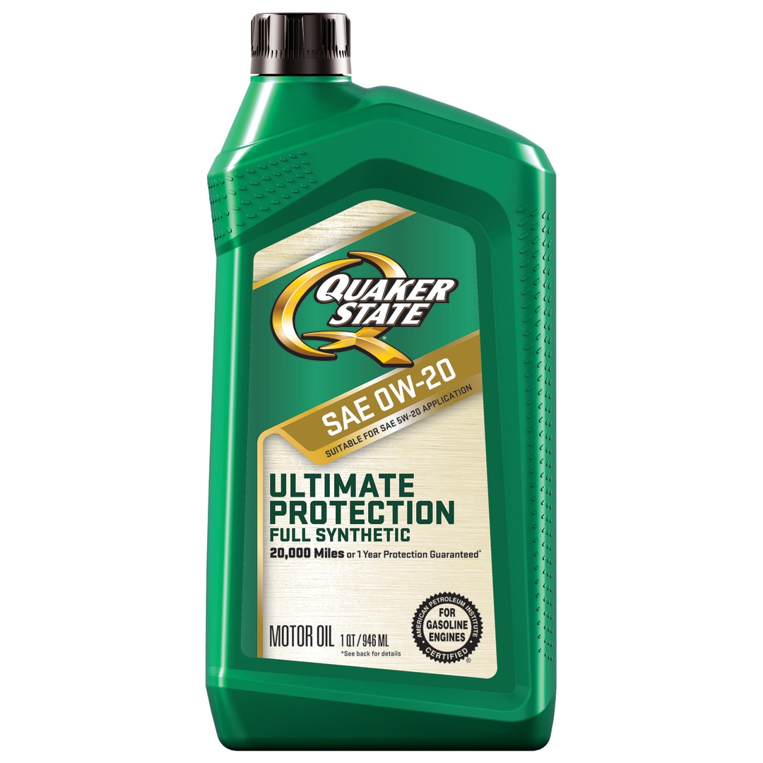 Quaker State Ultimate Protection Full Synthetic 0W-20 Motor Oil, 1 Quart