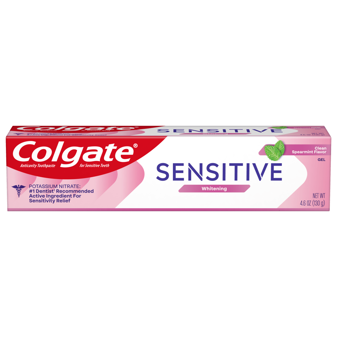 Colgate Sensitive Whitening Toothpaste Gel for Sensitive Teeth, Spearmint, 1 Pack, 4.6 oz