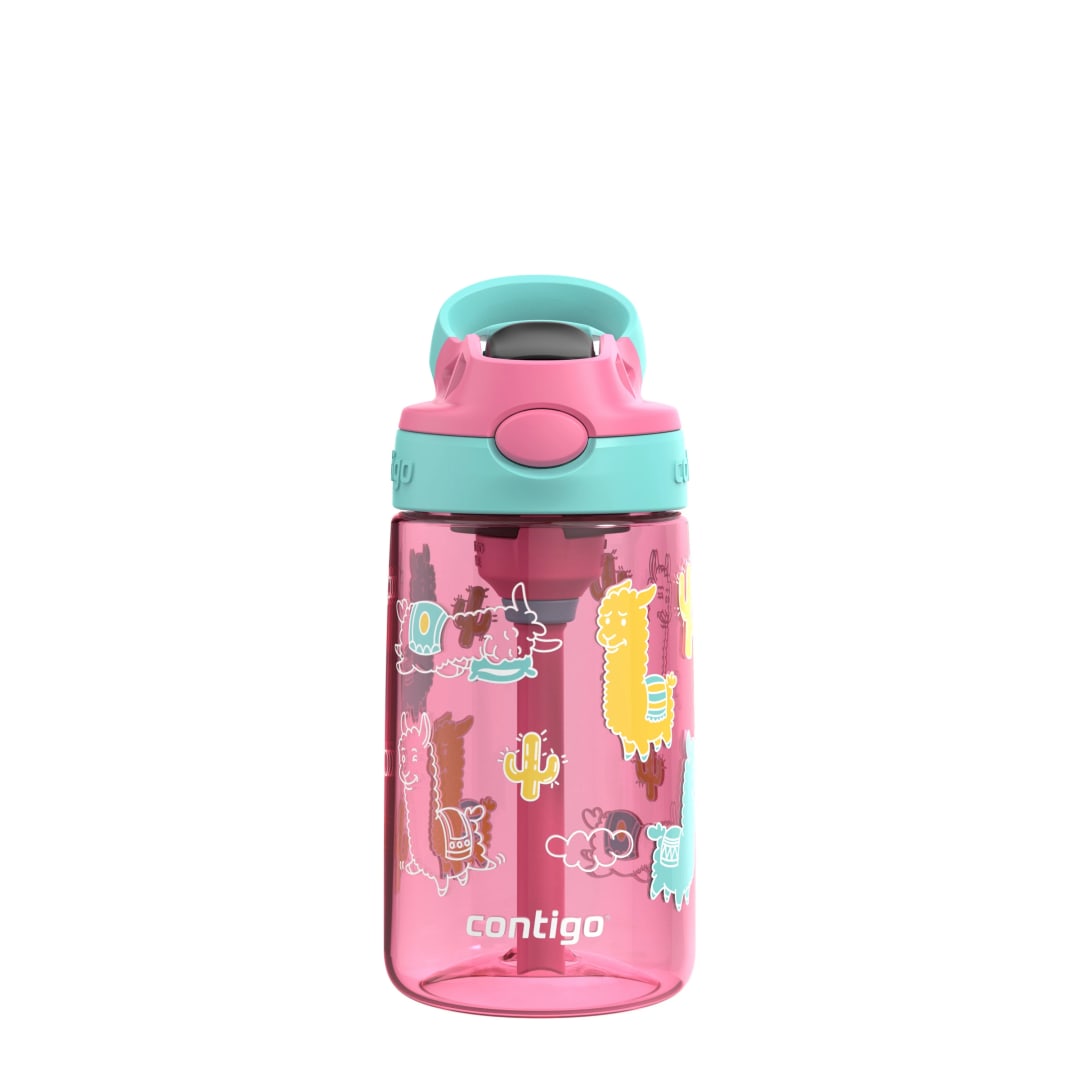 Contigo® Aubrey Leak-Proof Spill-Proof Water Bottle, Azalea Jade Llama, 14 oz