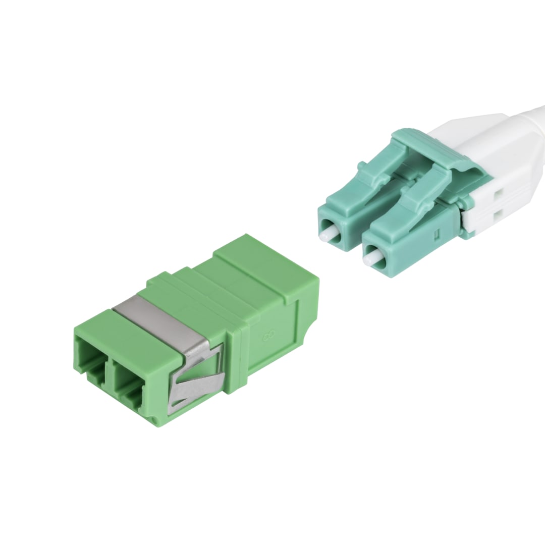 LC to LC APC Duplex OS2 SM Fiber Coupler w/out Flange 10pk