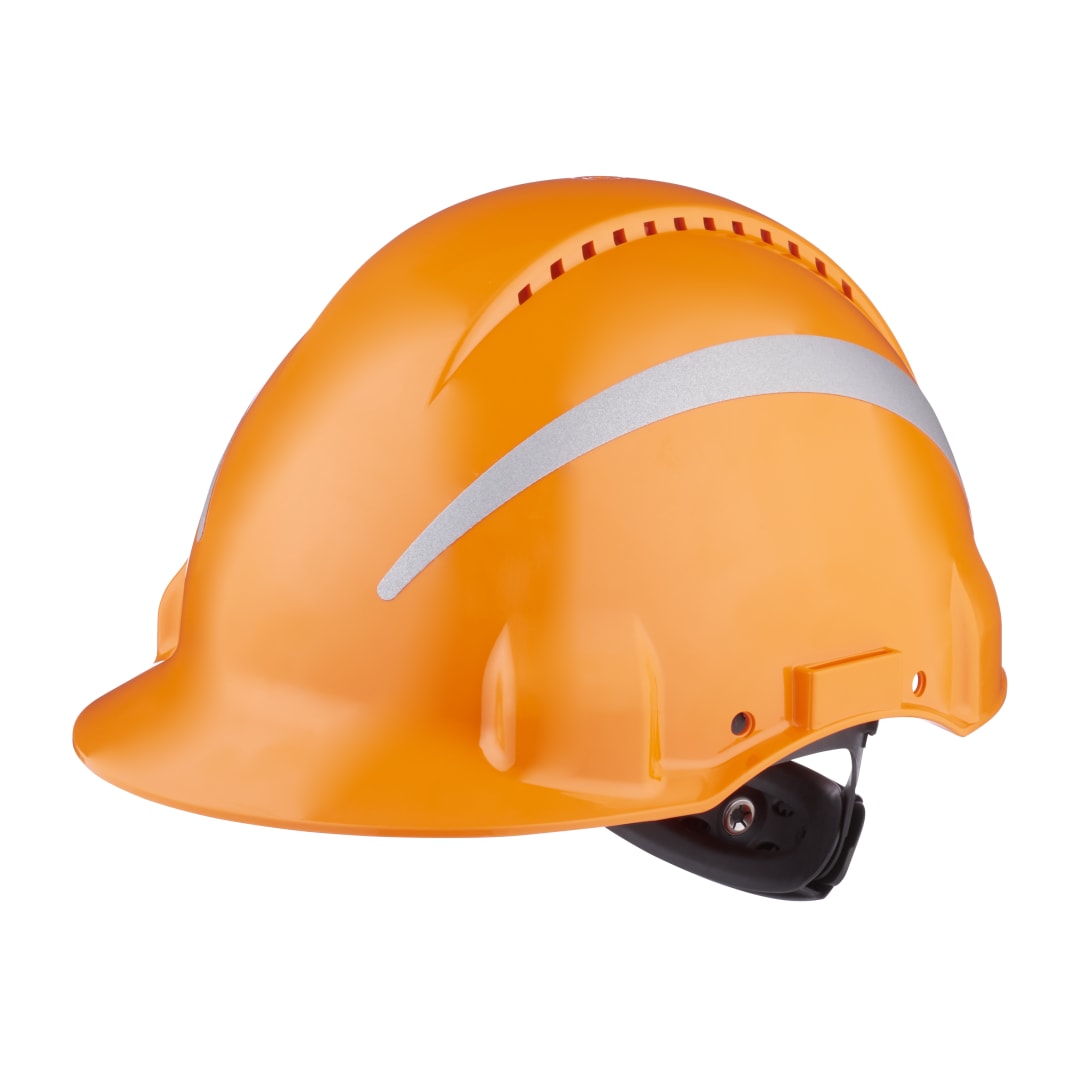3M™ Sert Başlık, Uvicator, Mandallı, Havalandırmalı, Reflektif, Plastik Ter Bantlı, Turuncu, G3000NUV-R-OR