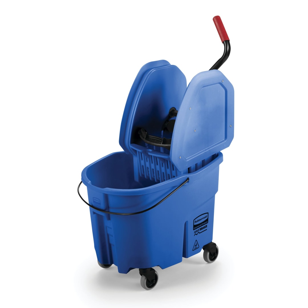 WaveBrake® 35-Quart Down Press Bucket and Wringer, Blue