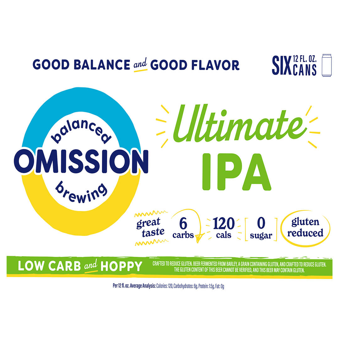 OMISSION BALANCED BREWING ULTIMATE IPA, 12 FL. OZ CAN, 4.6% ABV