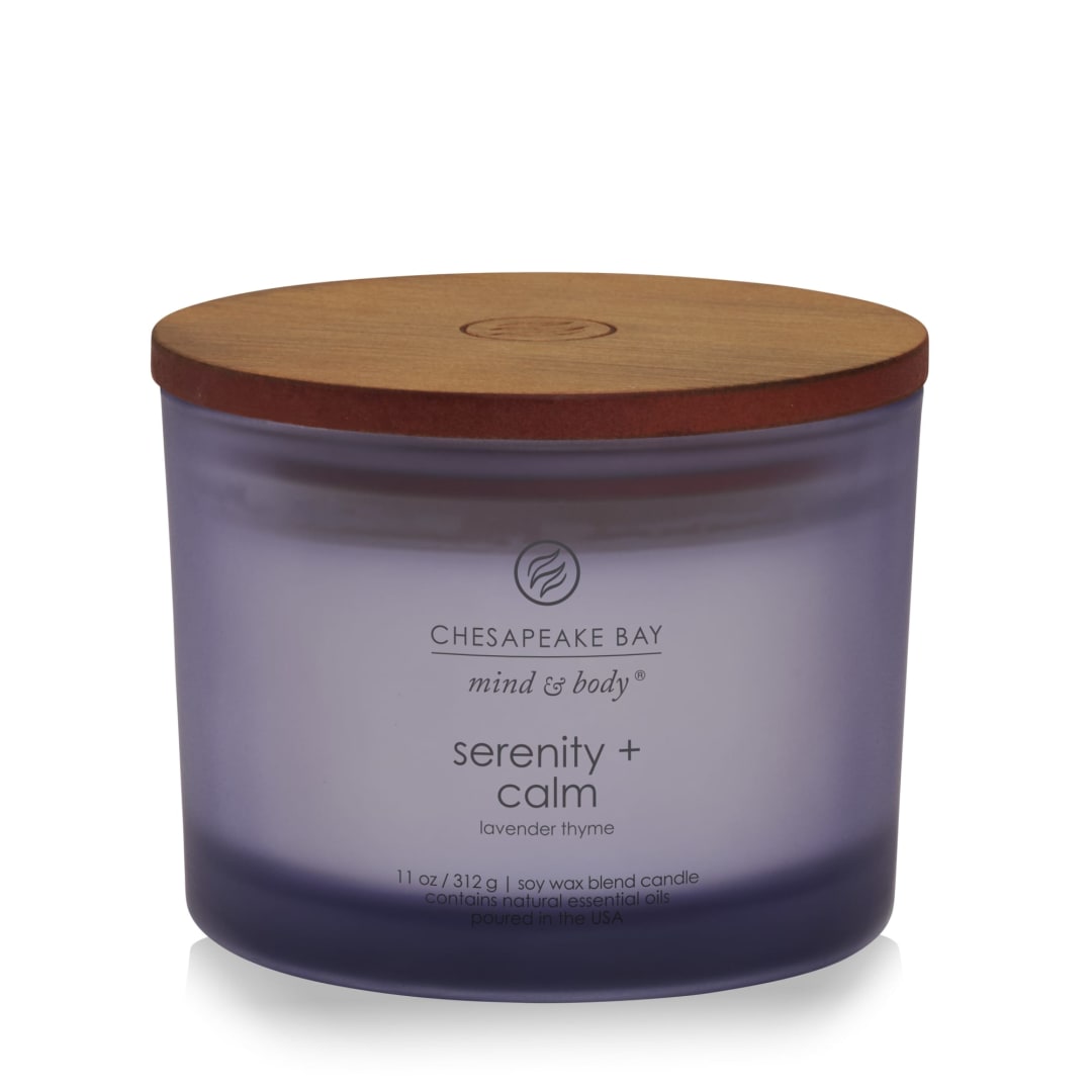 Chesapeake Bay Candle Scented Candle Peace + Tranquility (cashmere jasmine) 3-Wick Coffee Table Jar
