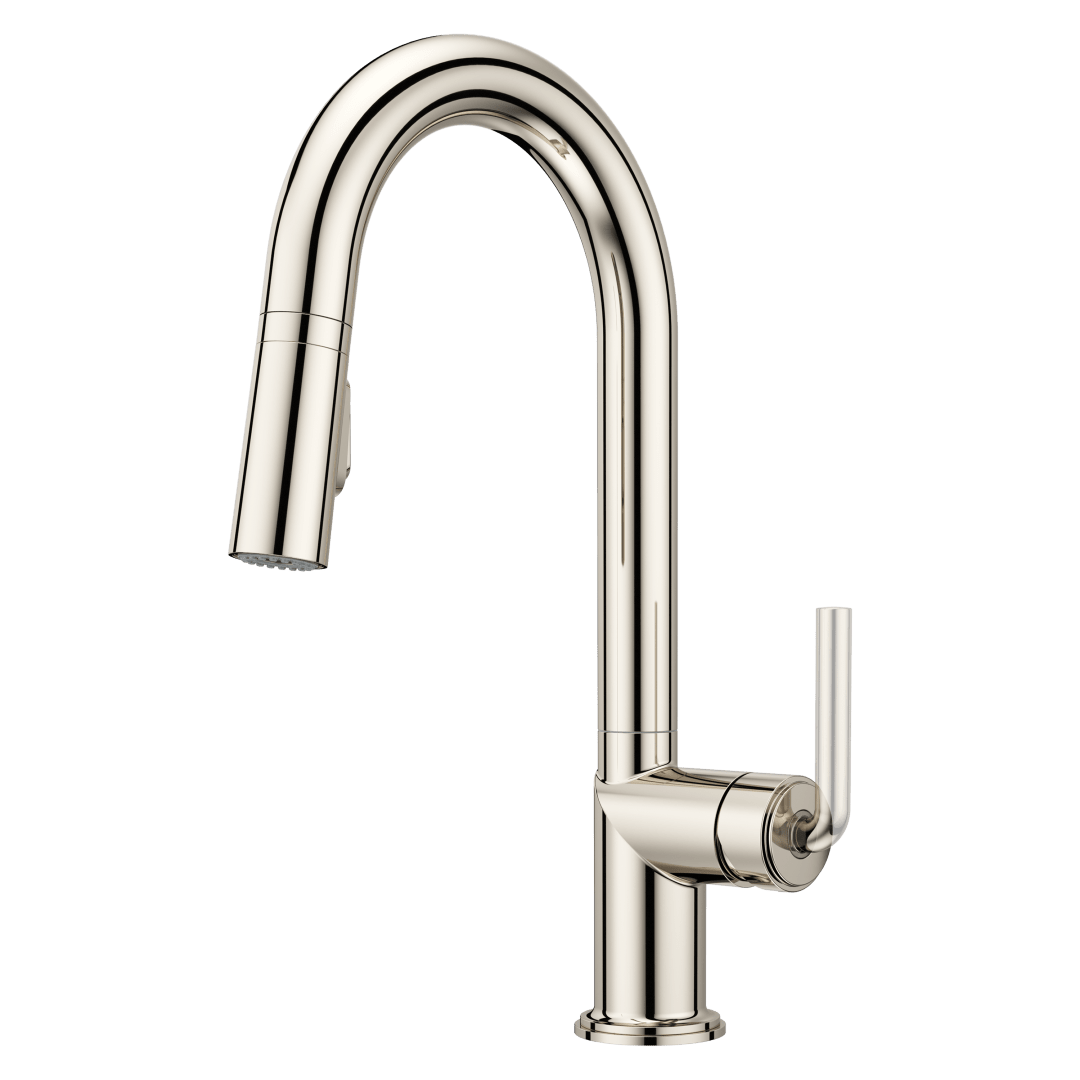 Tenet 1-Handle Pull-Down Bar/Prep Faucet in Polished Nickel
