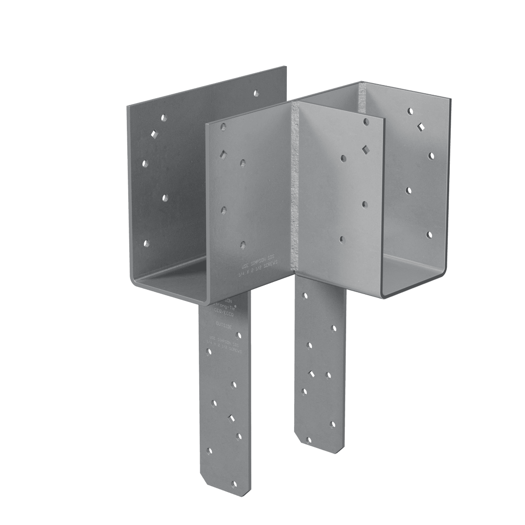 Simpson Strong-Tie ECCLRQ464SDS ECCLRQ L-Shape End Column Cap for 4x Beams, 6x Post w/ SDS Screws, Skewed Right