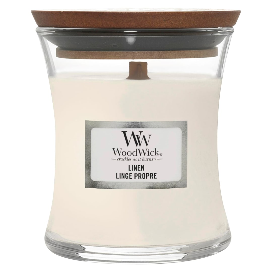 WOODWICK MINI HOURGLASS LINEN