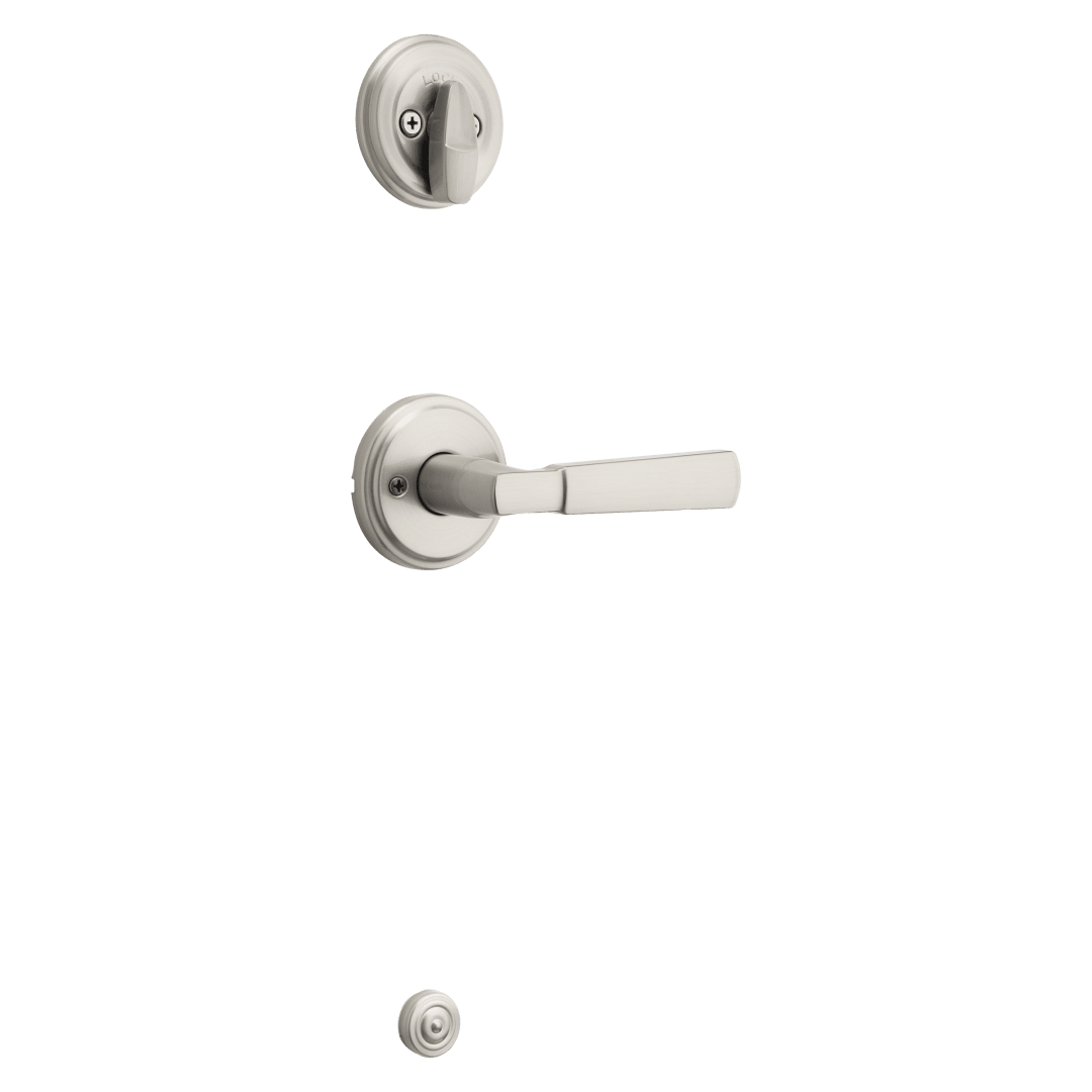 966 Single Cylinder Interior Pack w/ Perth Lever for 687 & 800 Series Handlesets in Satin Nickel