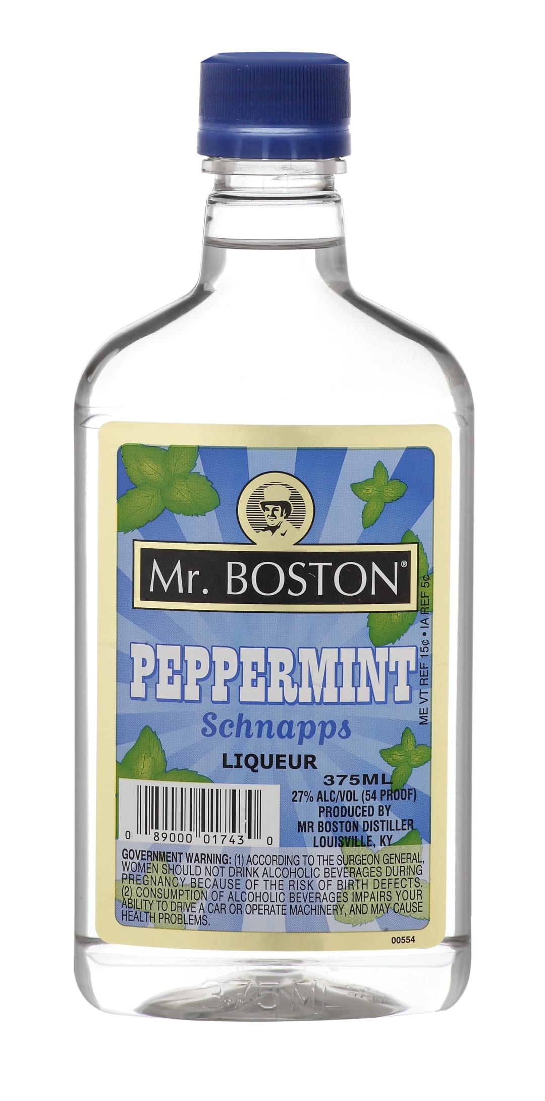 Mr. Boston Peppermint Schnapps 375ml 54 Proof