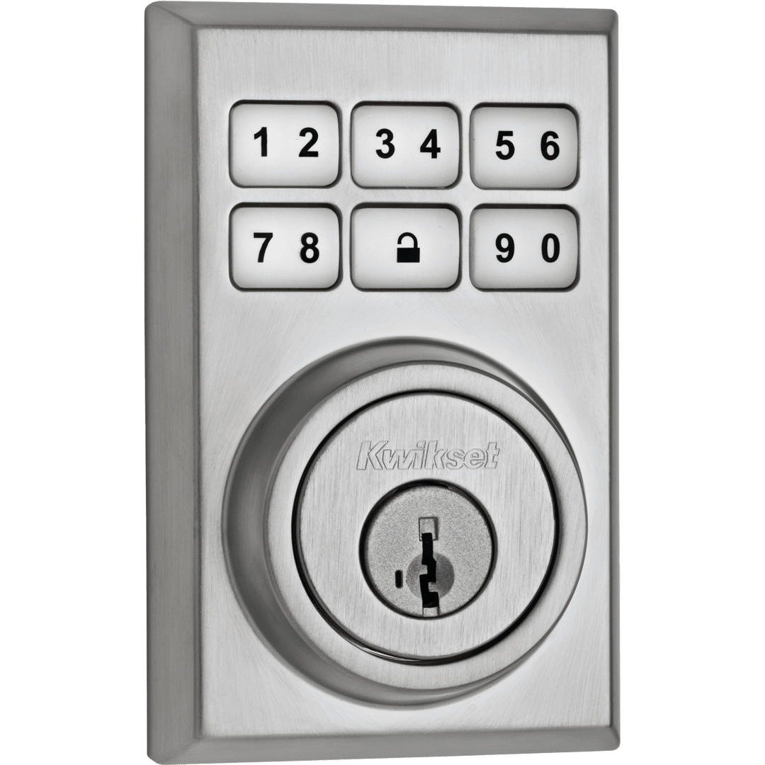 909 SmartCode® Contemporary Electronic Deadbolt featuring SmartKey Security™ in Satin Chrome