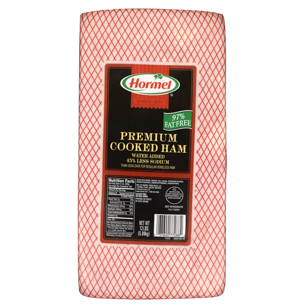 HORMEL Premium Cooked Lower Sodium Water Added Ham