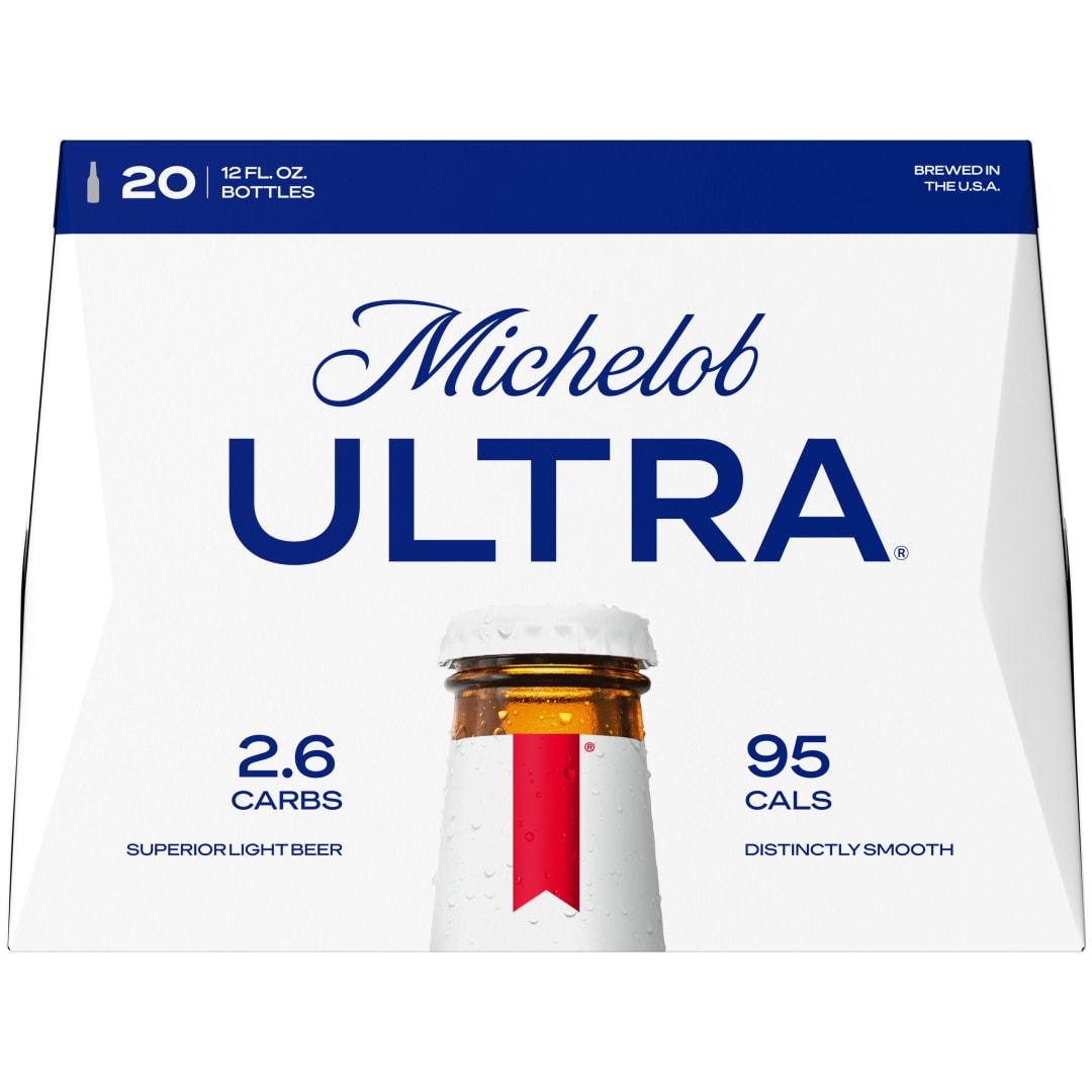 Michelob ULTRA Superior Light American Lager Beer 20 Pack, 12 fl oz Bottles