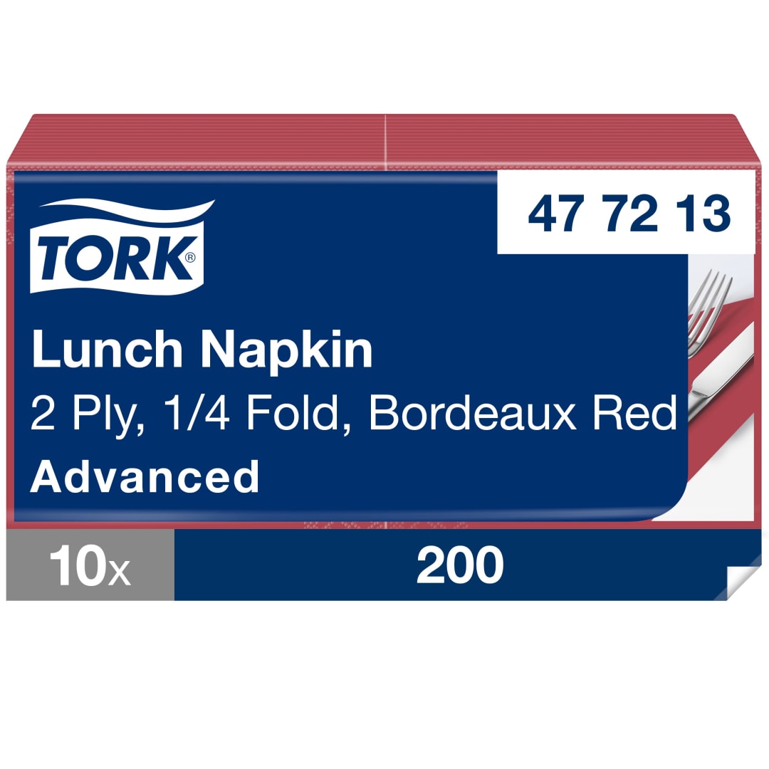 Tork Bordeaux Red Lunch Napkin