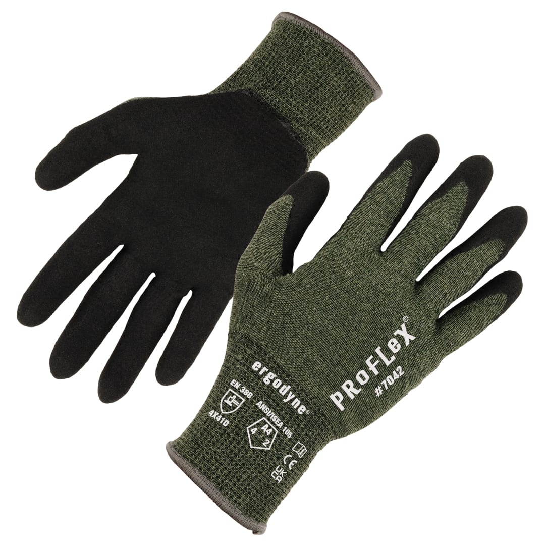 7042 1-pair 2XL Green ANSI/ISEA 105-2016 A4 CR HR Gloves - Nitrile - 18g