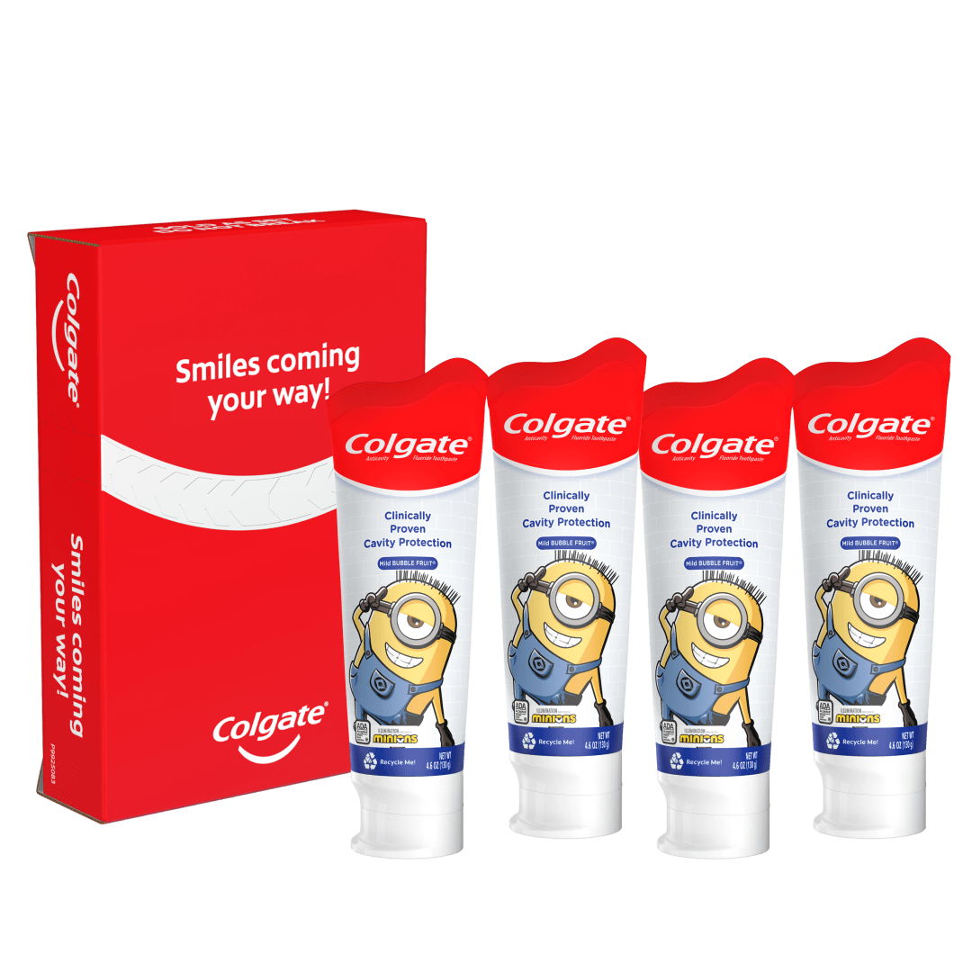 Colgate Kids Toothpaste with Anticavity Fluoride, Minions - 4.6 ounces (4 Pack)