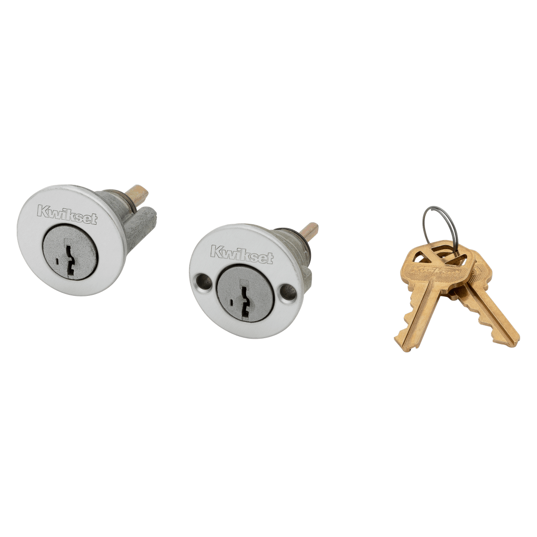 Pin &amp; Tumbler 5 Pin Exterior and Interior Cylinder for 665 Deadbolt in Satin Chrome
