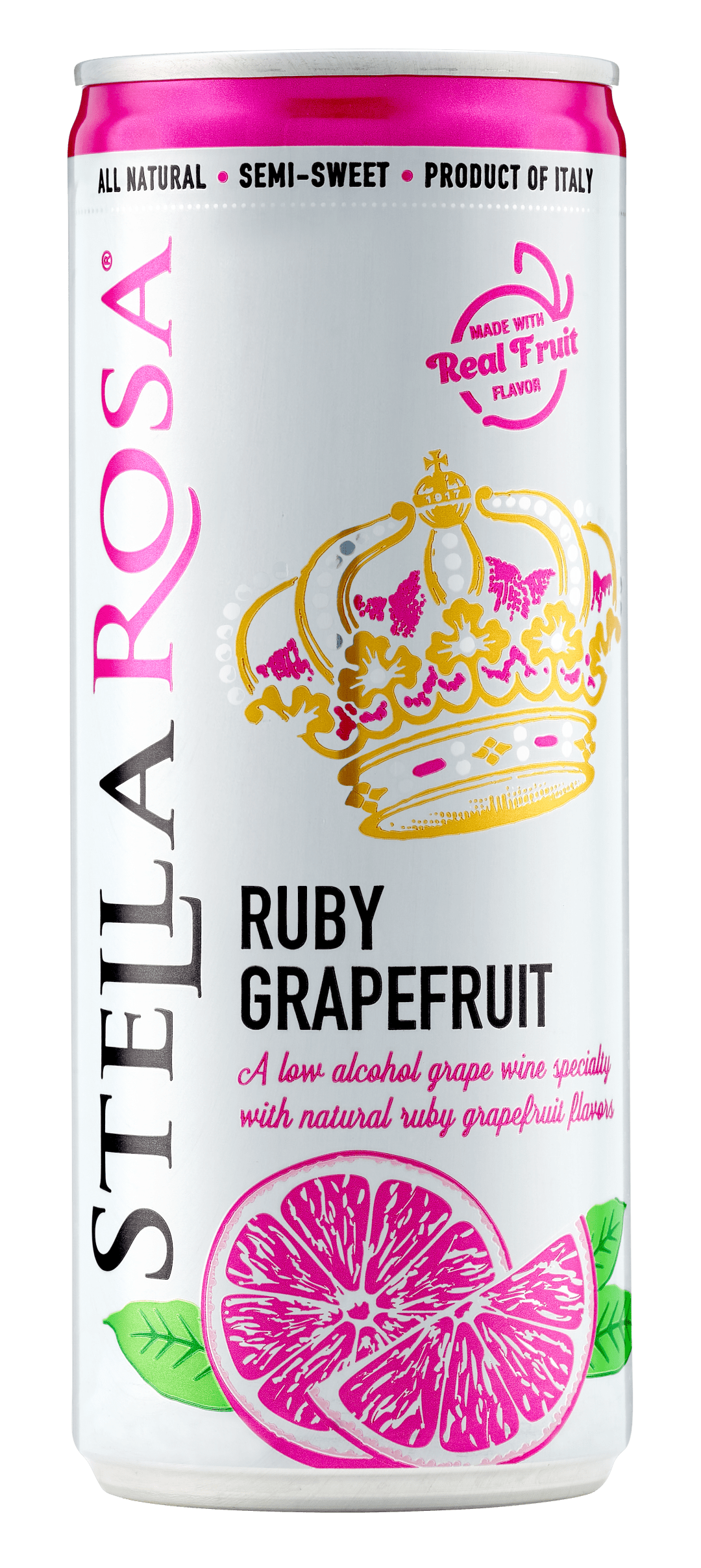 Stella Rosa Ruby Rose Grapefruit Semi-Sparkling Rose Wine 250 ml Can (Individual Can)