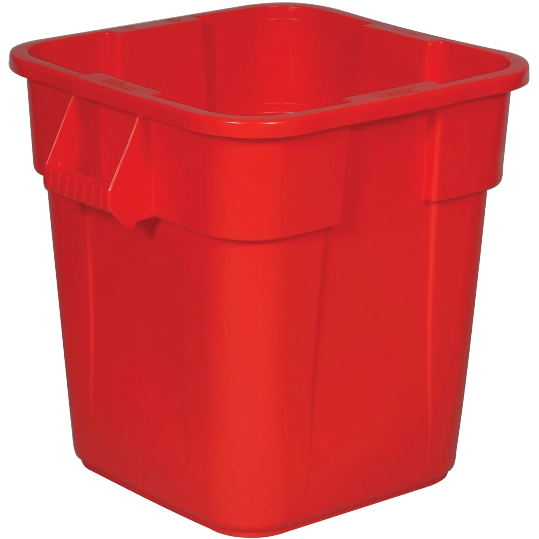 BRUTE® 28 Gal Square Container Red