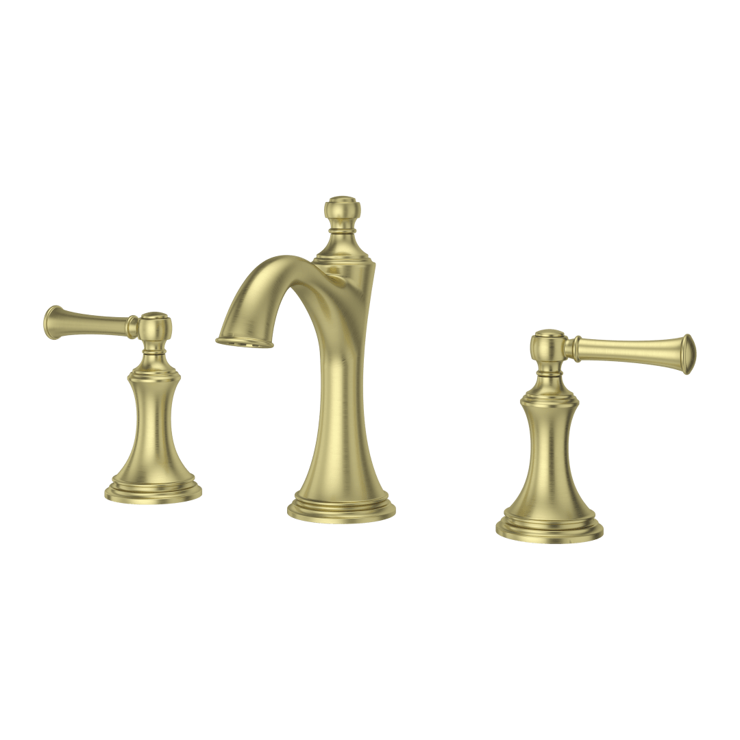 Tisbury Two Handle Widespread Lavatory Faucet in Brushed Gold