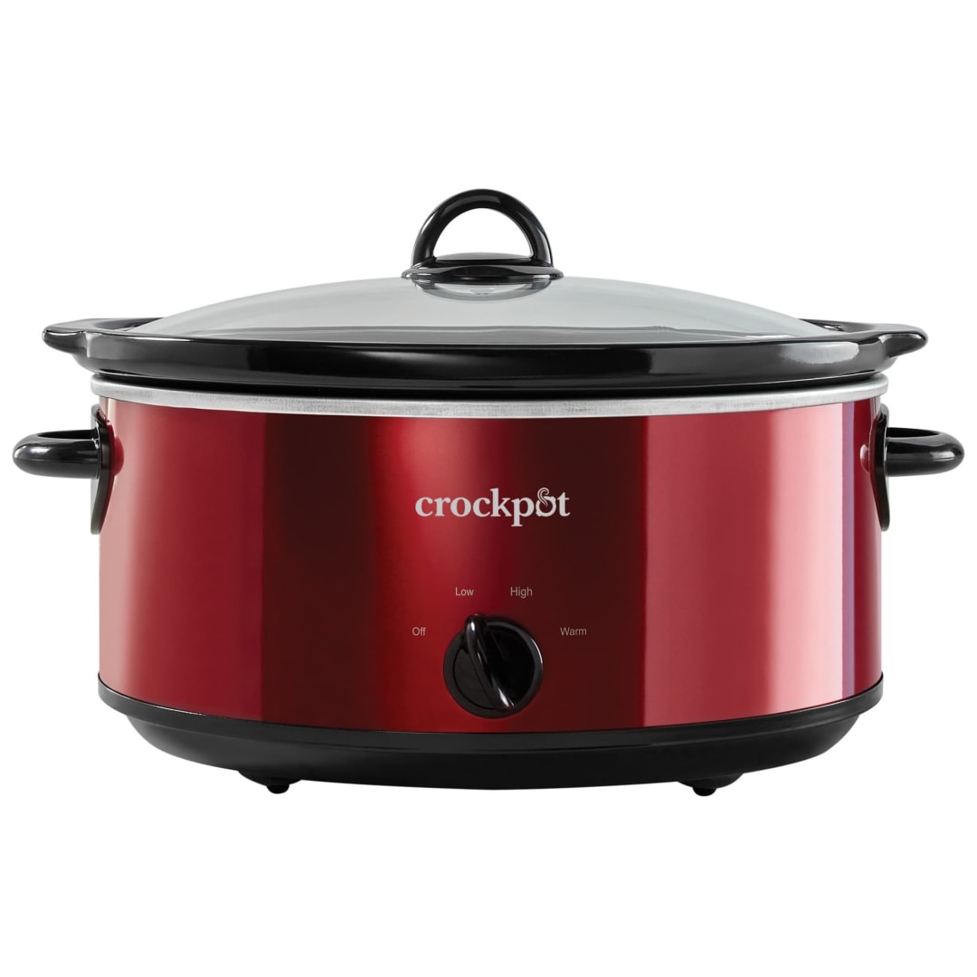 Crockpot® Manual 7-Quart Slow Cooker, Red Stainless