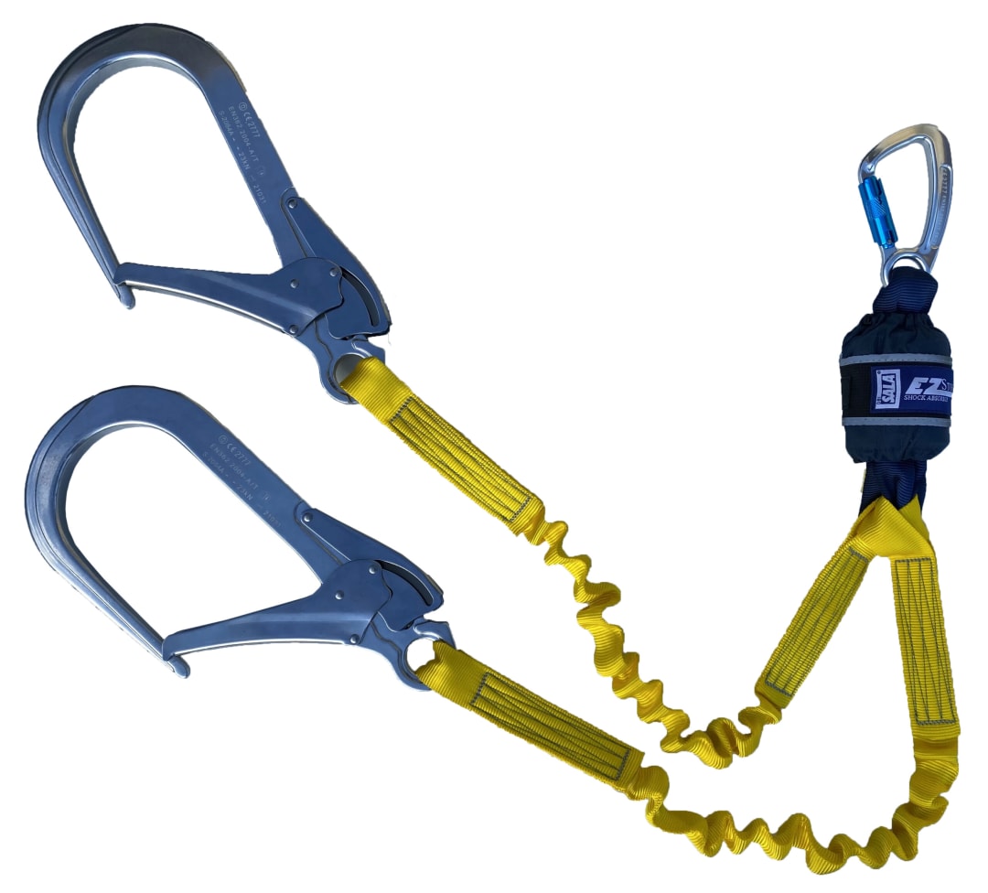 3M™ DBI-SALA® EZ-Stop™ Uzayabilen Şok Emicili Lanyard, 1246558, Elastik Dokumalı, Çift Ayaklı, 1,50 m