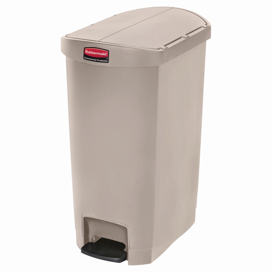Slim Jim® 13 Gal Step On Resin End Step Beige