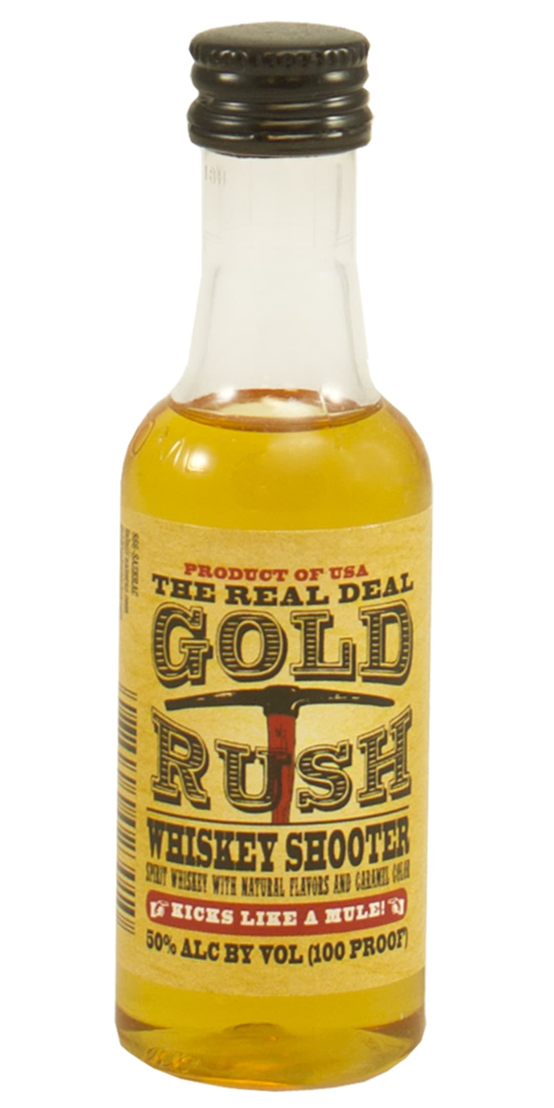 Gold Rush Spirit Whiskey Display 60 Pack 50ml 100 Proof