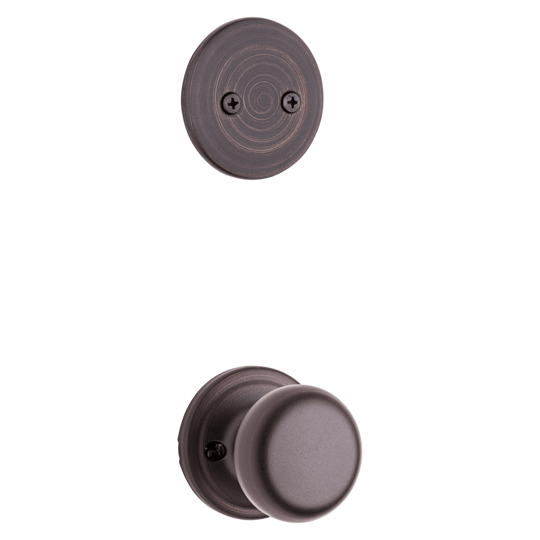 606 Dummy Interior Pack w/Hancock Knob for Kwikset Series Handlesets in Venetian Bronze