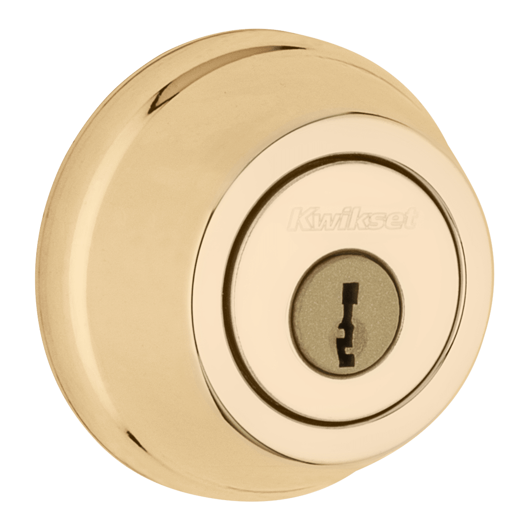599 Gatelatch Deadbolt, Keyed Both Sides, in Polished Brass