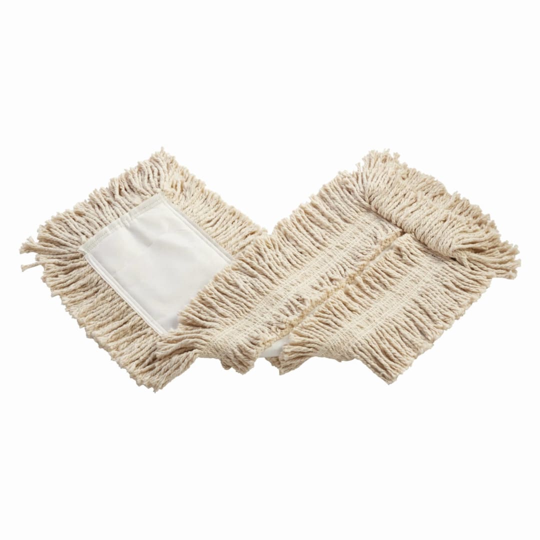 24" Disposable Cut End Cotton Dust Mop, White