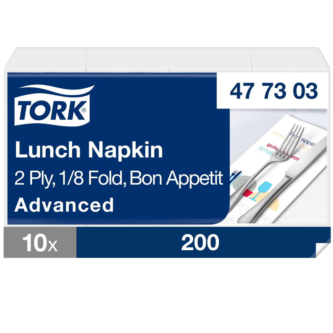 Tork Bon Appetit Lunch Napkin 1/8 Folded