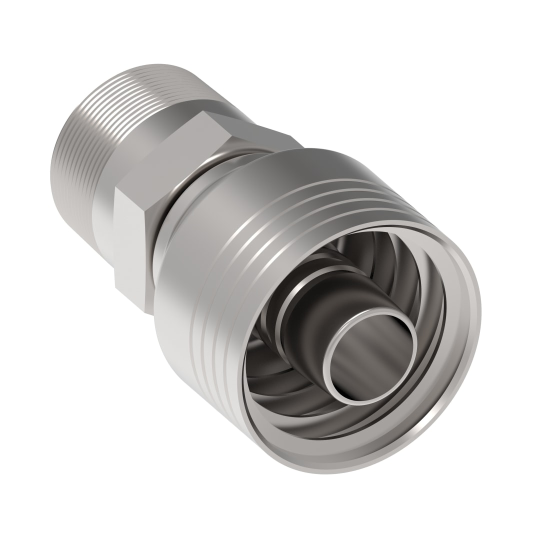 3/4 NPT X 3/4 HYD 4-Way Hose Fitting