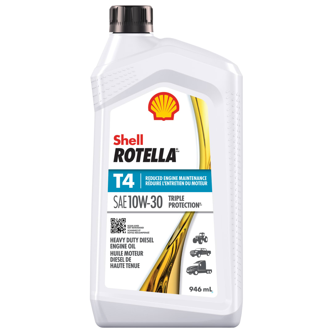 Shell Rotella T4 Triple Protection 10W-30 Diesel Engine Oil, 0.946 Litre
