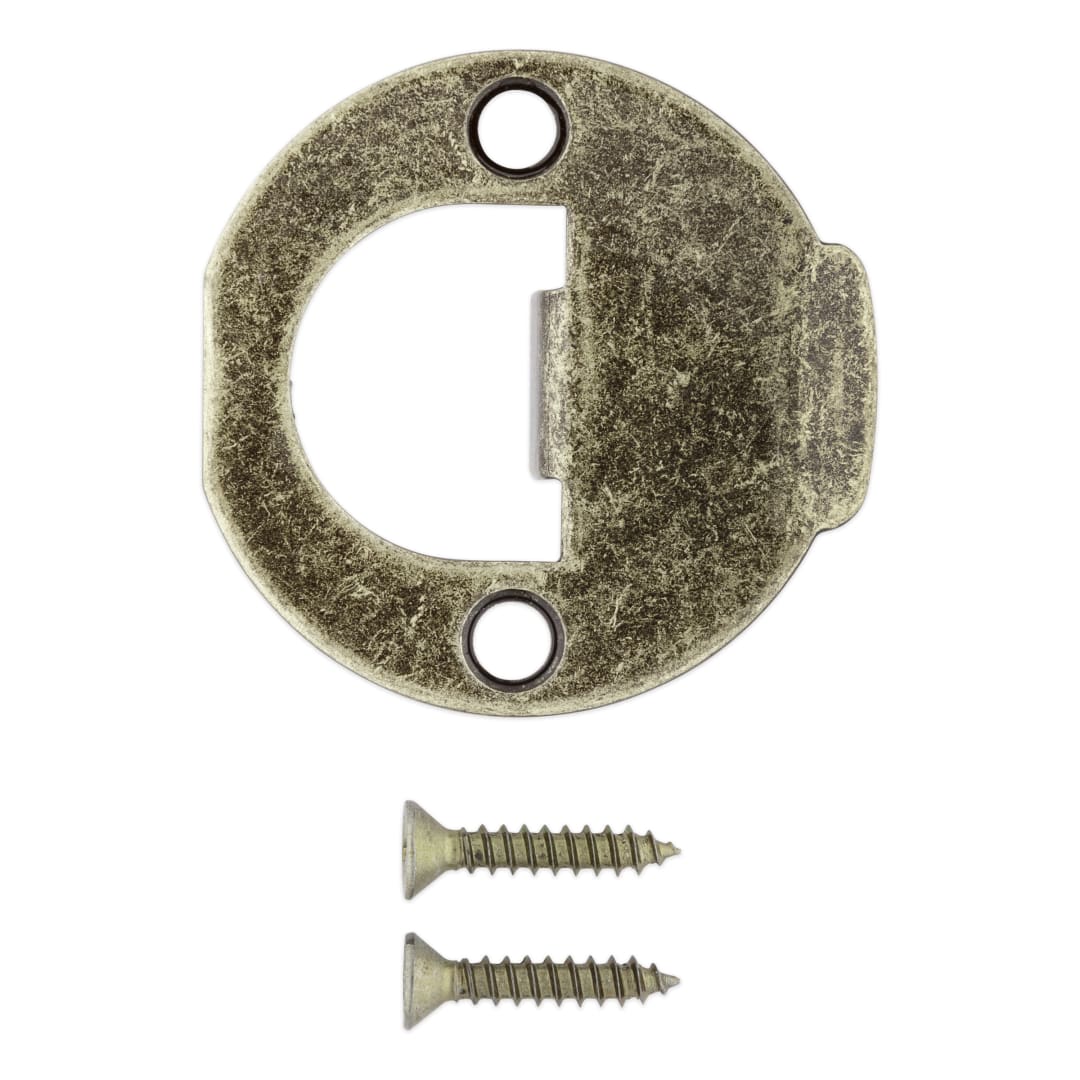 Round Circle Strike for Knob/Lever in Antique Brass Finish