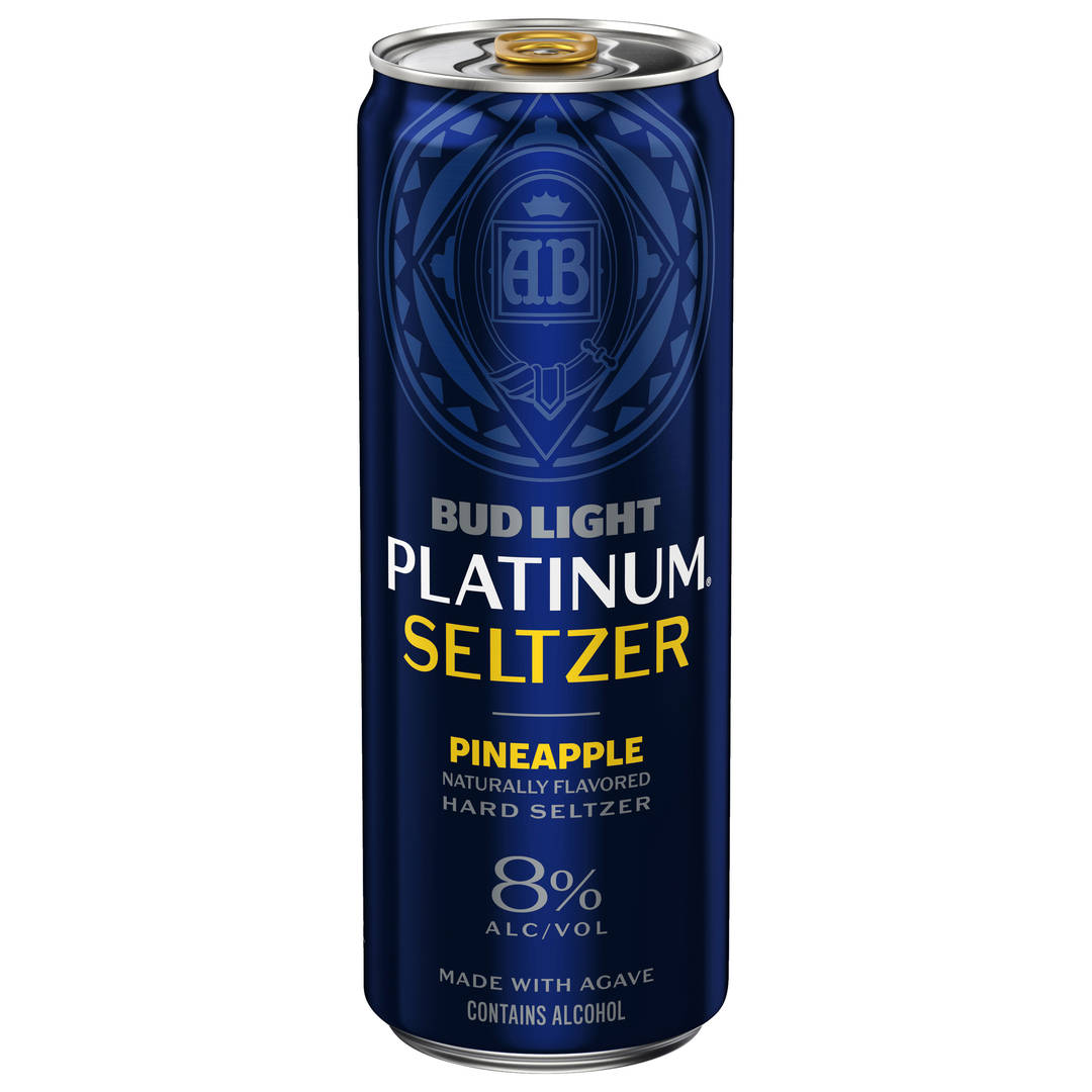 Bud Light Platinum Seltzer Pineapple 12 oz Single CAN Sleek 8ABV - Gloss Varnish