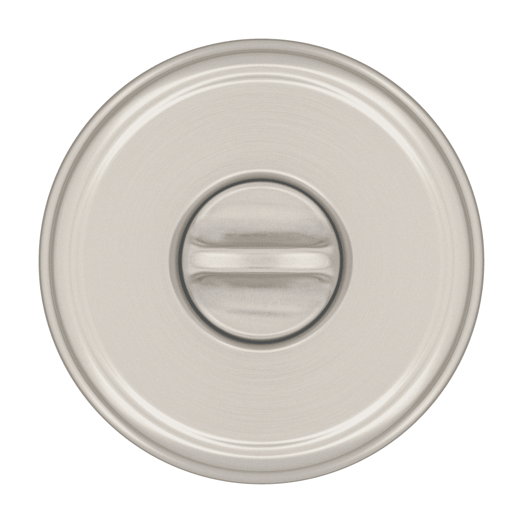 Maven Bed/Bath Knob w/ Round Rose in Satin Nickel