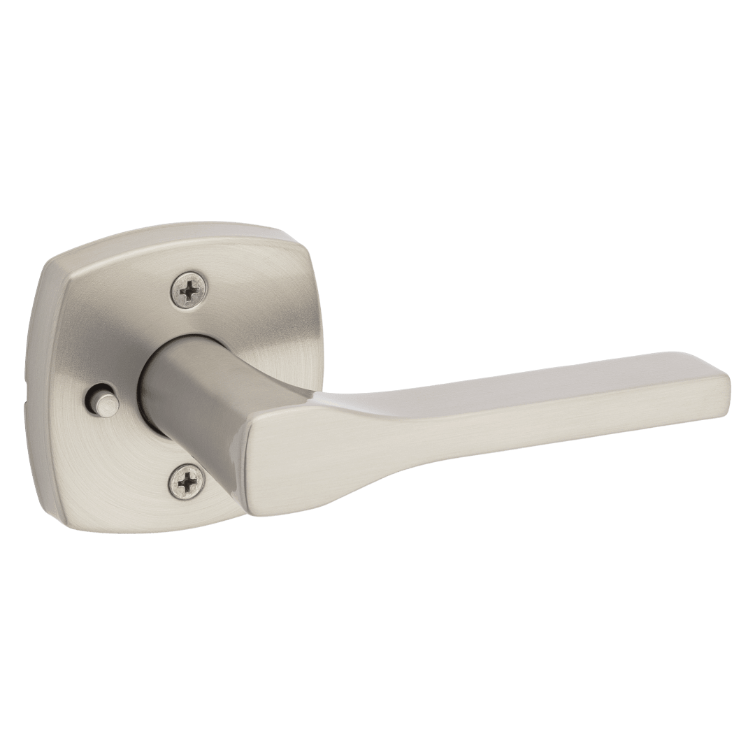 Prague Privacy Lever in Satin Nickel