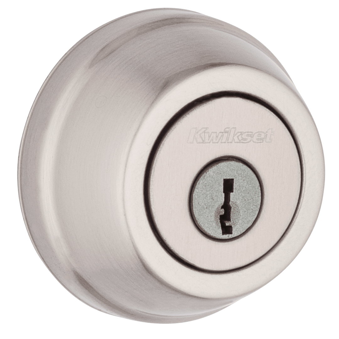 599 Gatelatch Deadbolt, Keyed Both Sides, in Satin Nickel