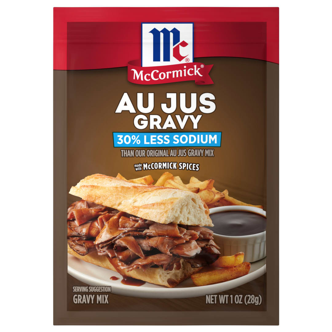 McCormick Au Jus Gravy, 30% Less Sodium Gravy Mix, 1.0 oz