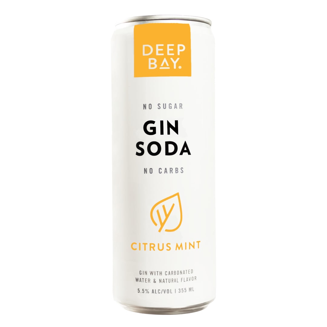 Deep Bay Citrus Mint Gin Soda Canned Cocktail 355ml 11 Proof