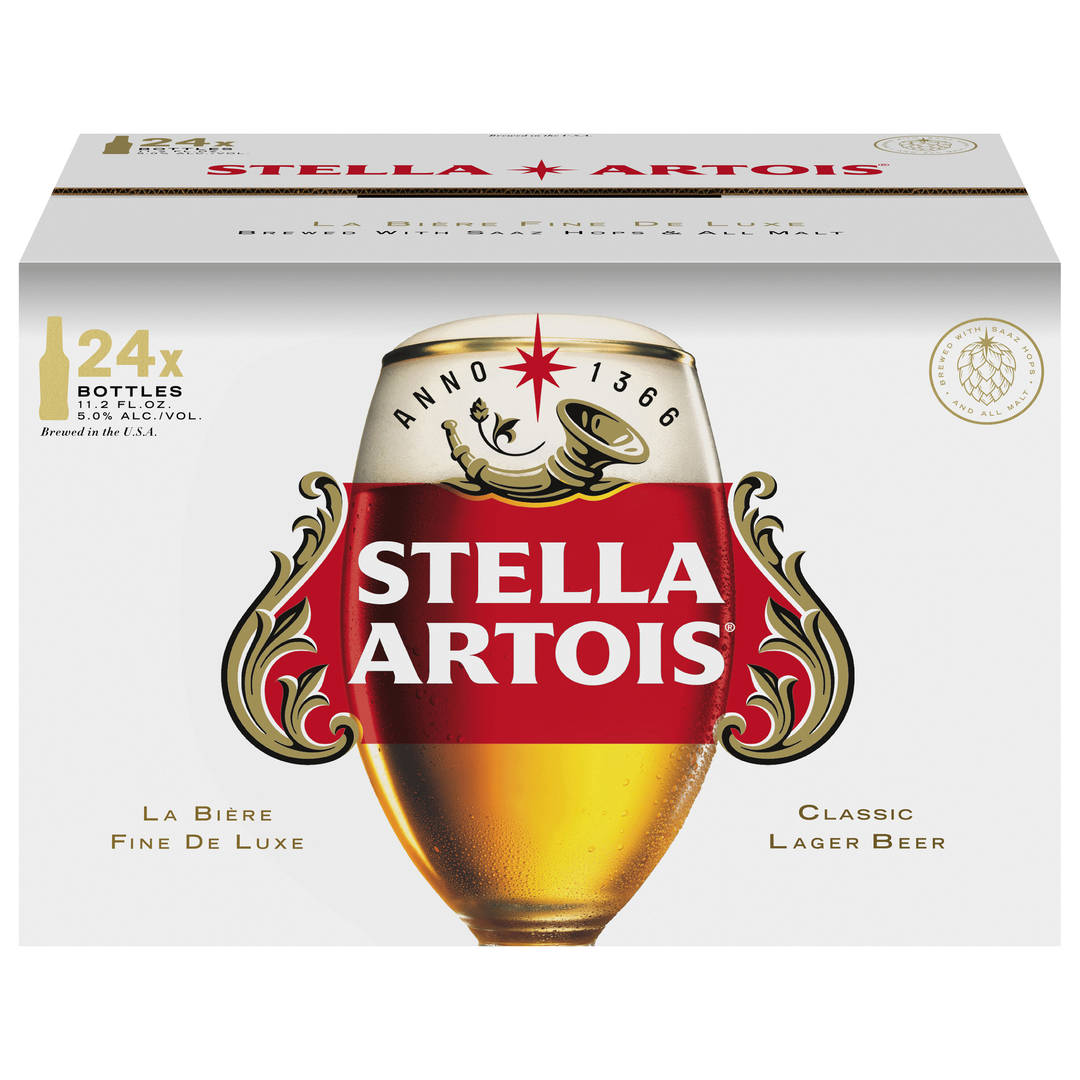 Stella Artois Premium Lager Beer 24 - 11.2 fl oz Bottles