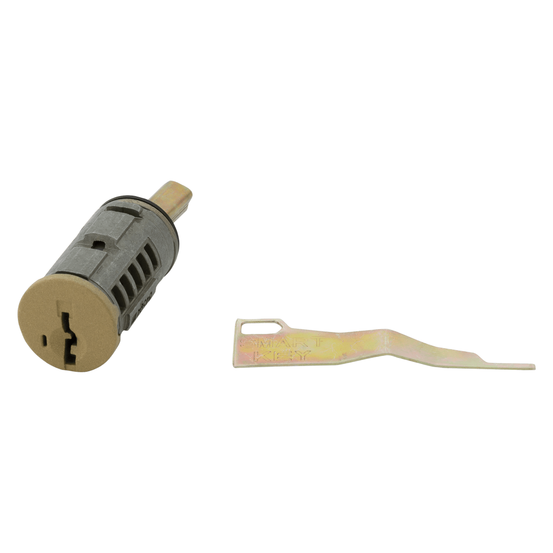 SmartKey Exterior Double Cylinder Plug for Deadbolt in Polished Brass or Antique Brass Finish